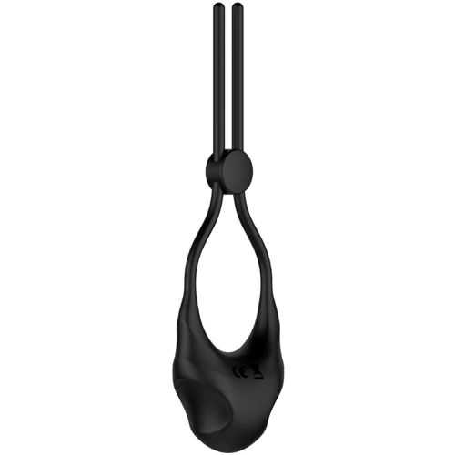 Эрекционное кольцо Nexus FORGE Vibrating Adjustable Lasso Black: Цвет черный