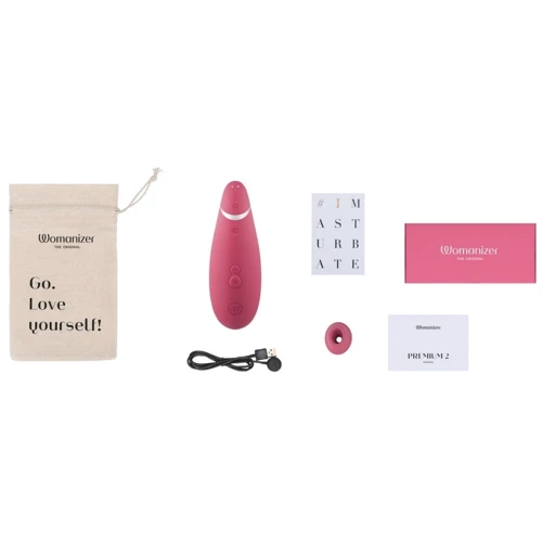 Вакуумный клиторальный стимулятор Womanizer Premium 2 Raspberry фото 13