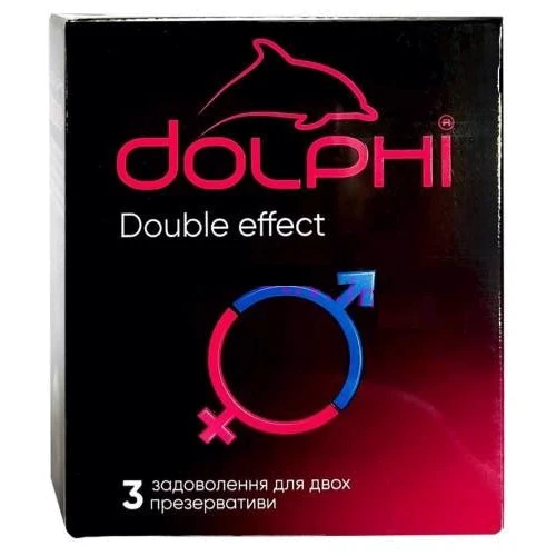 Презервативи DOLPHI Double effect 3 шт