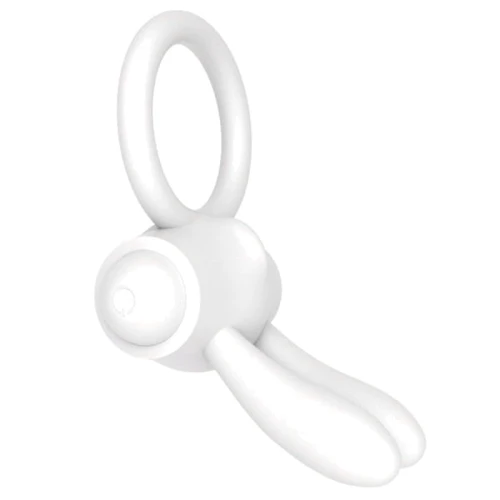 Эрекционное виброкольцо LoveToy Power Clit Cockring, White фото 5