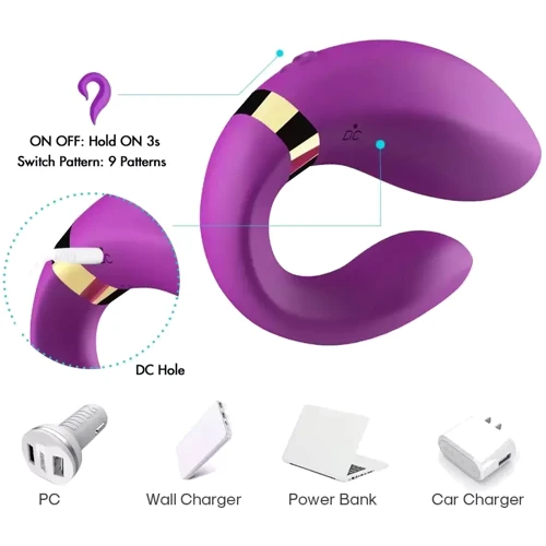 Вибратор Boss Series Couples Vibrator Purple (BS5200030-1): Тип управления Дистанционный пульт