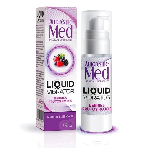 Стимулюючий лубрикант від Amoreane Med: Liquid vibrator - Berries (рідкий вібратор), 30 ml