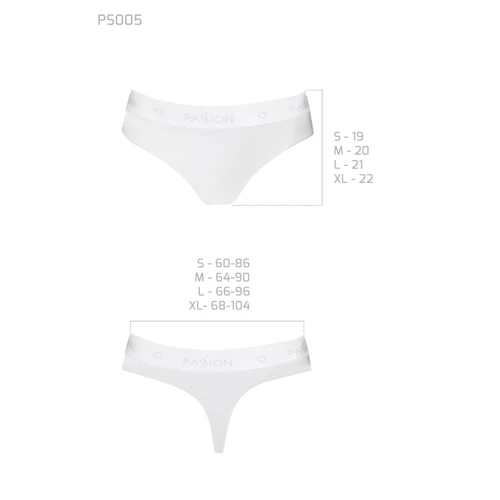 Трусики-бразилиана з бавовни Passion PS005 PANTIES white, size S: Вид Труси