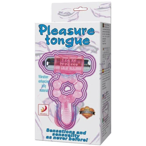 Эрекционное кольцо с вибрацией Pleasure Tongue Ring, BI-014075 фото 5