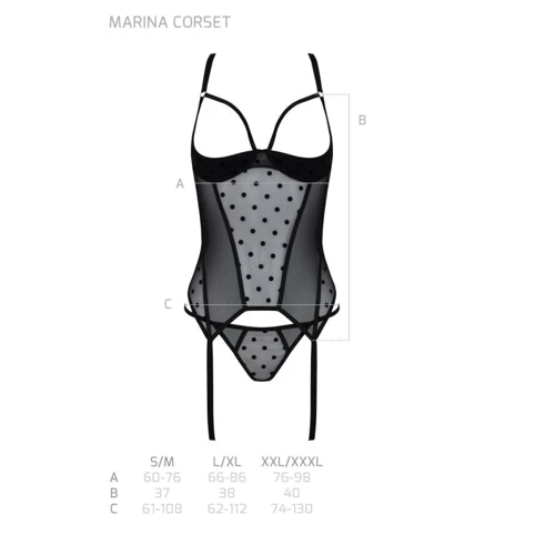 Корсет Passion MARINA CORSET black S/M: Для кого Для женщин