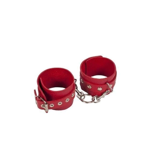 Наручники Leather Restraints Hand Cuffs, red