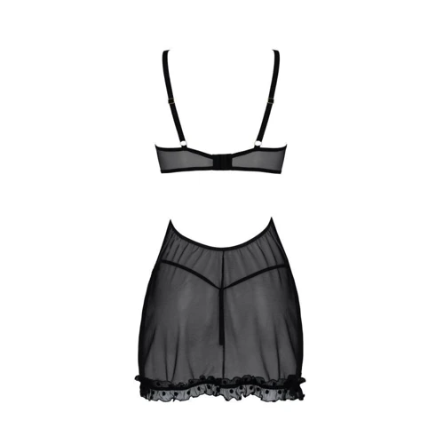 Пеньюар Passion MARINA CHEMISE black XXL/XXXL: Материал Полиамид