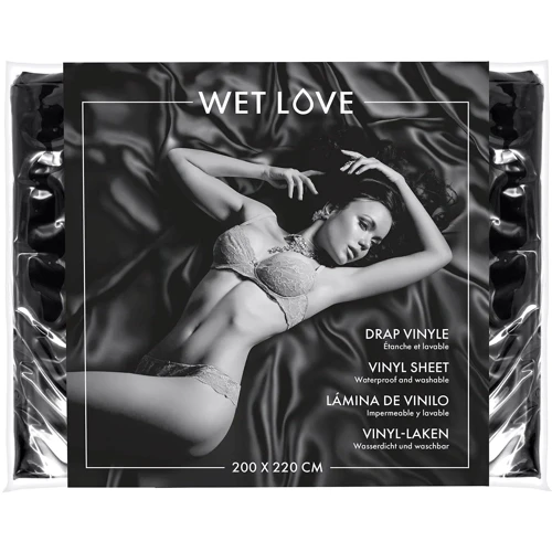 Простирадло з вінілу Fetish Tentation Wet Love Black 220x200 см