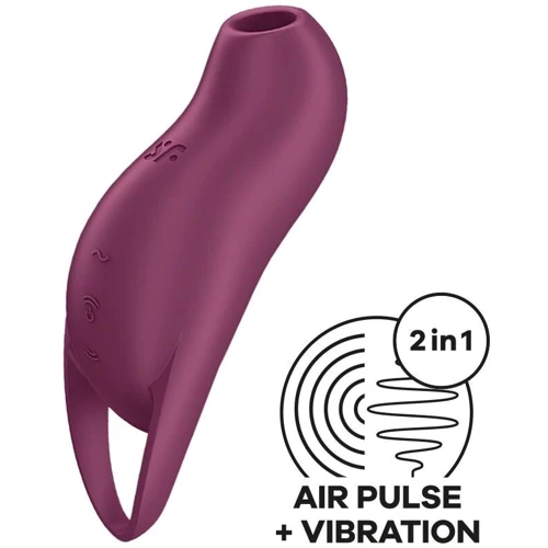 Вакуумный клиторальный стимулятор с вибрацией Satisfyer Pocket Pro 1 Purple: Тип и форма Вибромассажер