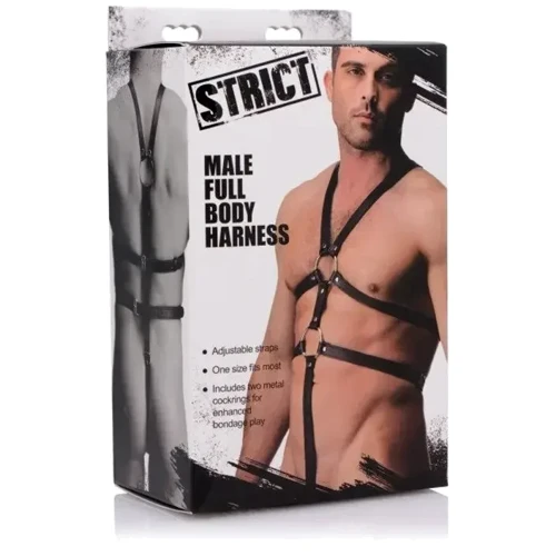 Чоловіча портупея Strict Male Full Body Harness, S-L: Матеріал Эко-кожа