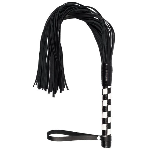 Флогер Premium Leather Flogger Black & White