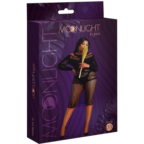 Платье Moonlight Lingerie Model 03 Plus Black: Вид Платья