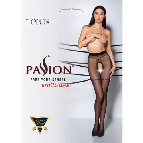 Колготки з відкритим доступом Passion TIOPEN 014 black 1/2 (20 den), імітація панчох: Застосування На ноги