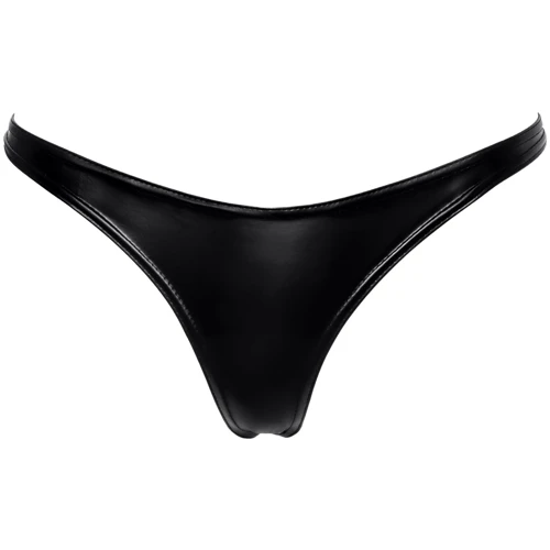 Трусики Noir Handmade P010 Powerwetlook thong Вlack, XL: Застосування На попу