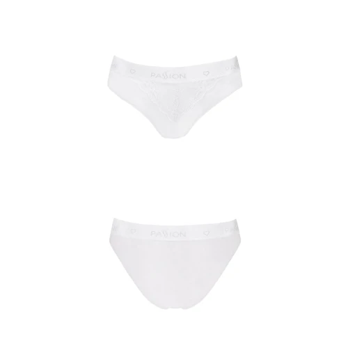 Трусики з широкою гумкою і мереживом Passion PS001 PANTIES white, size L: Вид Труси