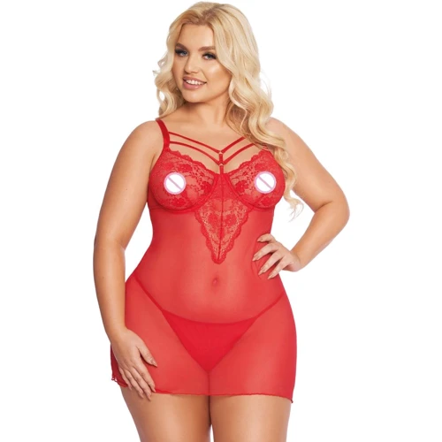 Пеньюар SoftLine Aldona, XXL (red)