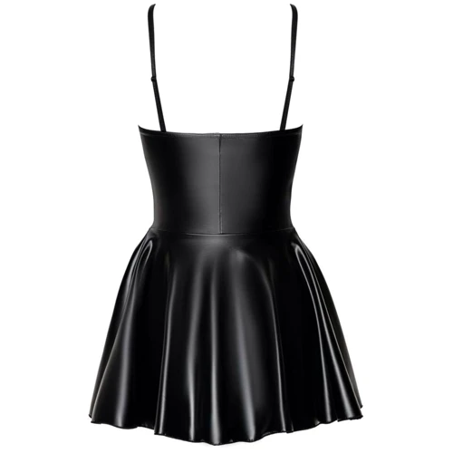 Сукня Noir Handmade F308 Dreamer wetlook corset mini dress with front zipper Вlack, L: Розмір L