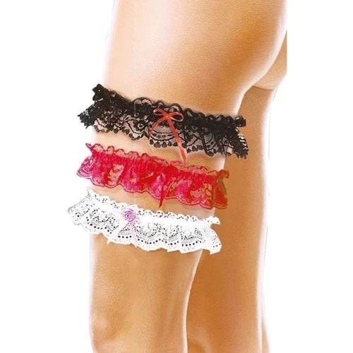 Кружевная подвязка SoftLine Garter 7401 (red)