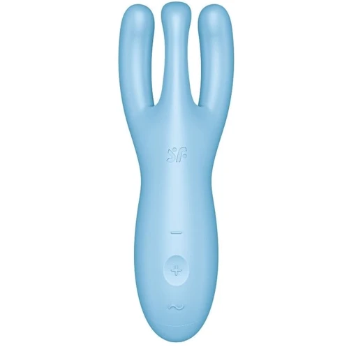 Клиторальный смарт вибратор Satisfyer Threesome 4 Blue с тремя пальчиками