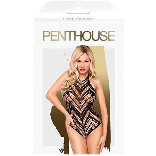 Боді з геометричним орнаментом Penthouse - Go Hotter Black S/L: Застосування На тело