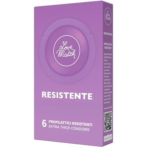 Міцні презервативи Love Match Resistente (Strong), 6 шт