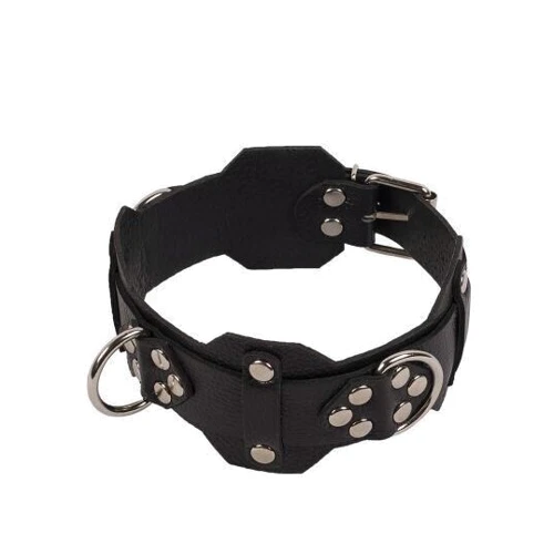 Нашийник VIP Leather Collar, black