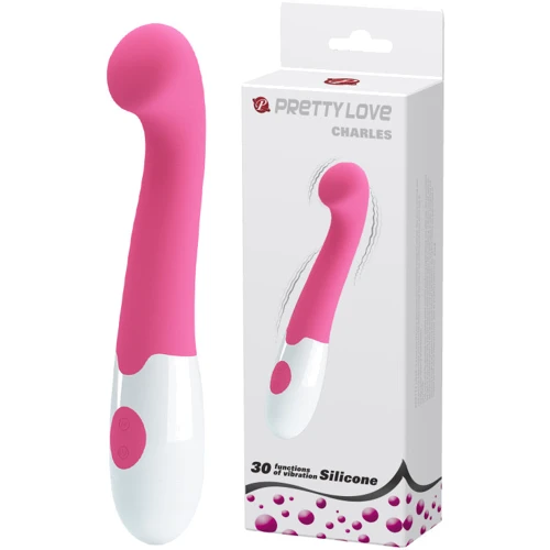 Вибратор для точки G Pretty Love Charles Vibrator Pink: Диаметр, см 3