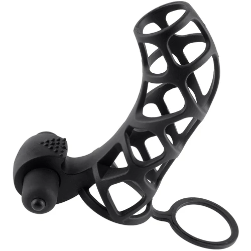 Pipedream FX Extreme Silicone Power Cage вибронасадка на член, 12х3,3 см: Материал Силикон