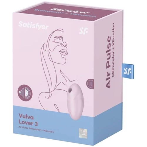 Вакуумний стимулятор з вібрацією Satisfyer Vulva Lover 3 Pink: Для кого Для жінок