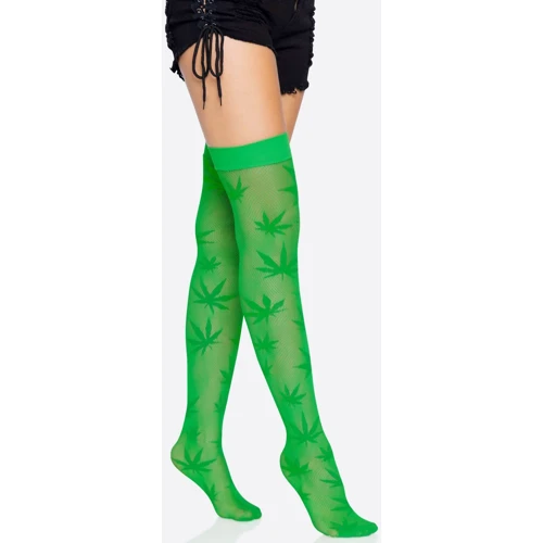 Панчохи Leg Avenue 420 Net thigh highs Green: Матеріал Нейлон