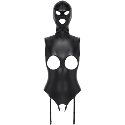 Боди с маской Orion Bad Kitty Body With Head Mask Black, S: Материал Полиэстер