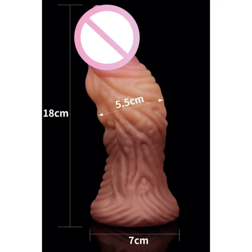 Фалоімітатор LoveToy Dual-Layered Silicone Nature Cock 7" Brown: Наявність вібрації  Нет