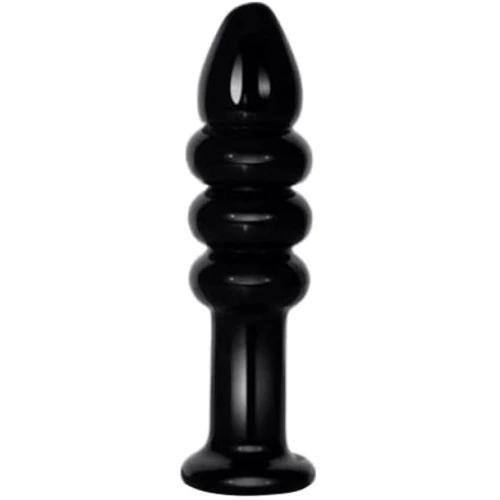 Скляний фалоімітатор Love Toy Glass Romance Dildo 5.5" Black