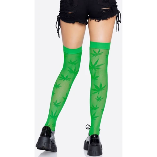 Панчохи Leg Avenue 420 Net thigh highs Green: Вид Чулки