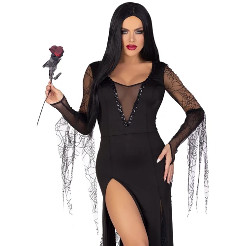 Эротический костюм Мортиши Аддамс Leg Avenue Sexy Spooky Morticia L: Вид Костюмы