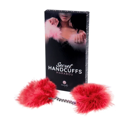 Наручники Secret Play Handcuffs Marabou Red