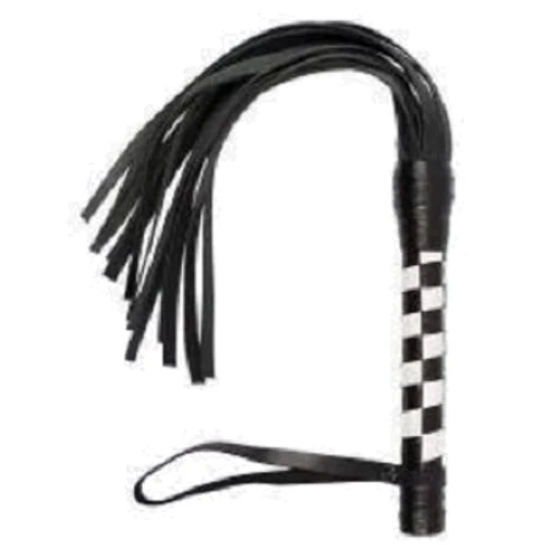 Флогер VIP Leather Flogger Black&White