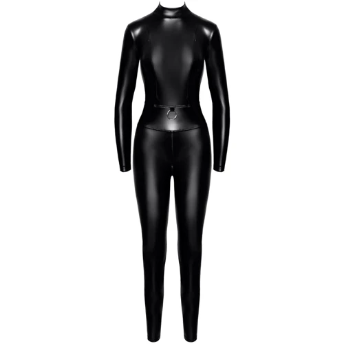 Комбинезон Noir Handmade F319 Caged wetlook catsuit with zippers and ring Black, L: Размер L