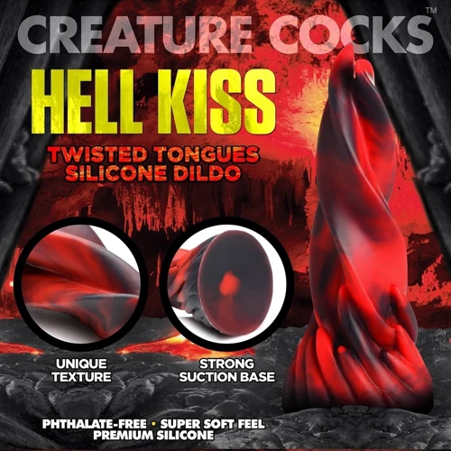 Фантазійний фалоімітатор у вигляді монстра Creature Cocks Hell Kiss Twisted Tongues Silicone: Призначення Вагинальные