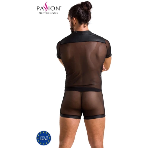 Соблазнительный комплект Passion 052 SET MICHAEL black L/XL: Декор Заклепки