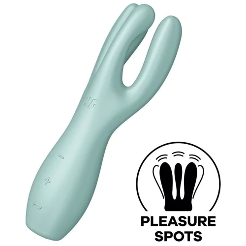 Клиторальный вибратор Satisfyer Threesome 3 Mint с тремя пальчиками: Тип и форма Вибромассажер