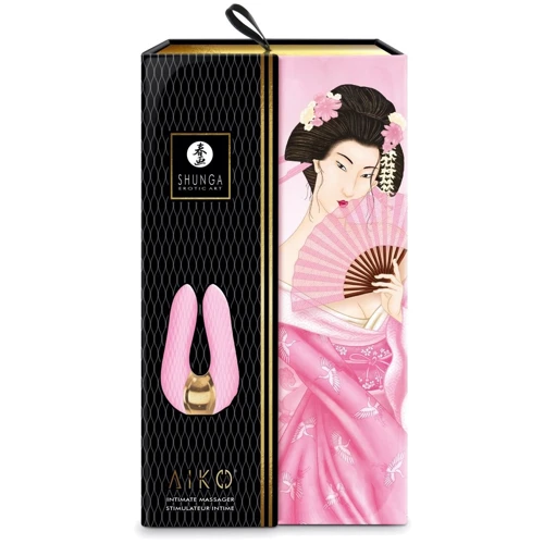 Вібратор для клітора Shunga Aiko Light Pink, гнучкі кінчики: Довжина, см 10.8