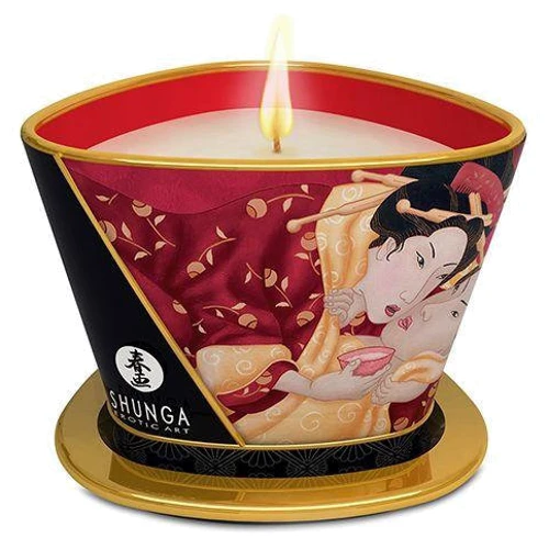 Масажна свічка Shunga MASSAGE CANDLE - Sparkling Strawberry Wine (170 мл)