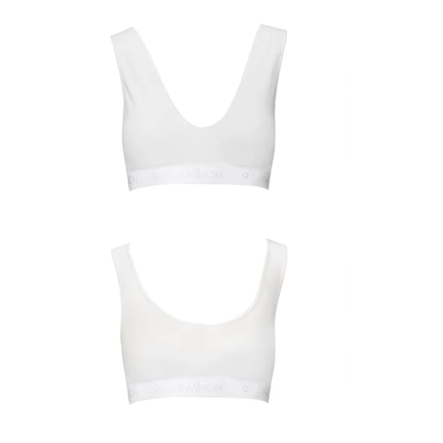 Спортивний топ з еластичної бавовни Passion PS005 TOP white, size S: Вид Топы