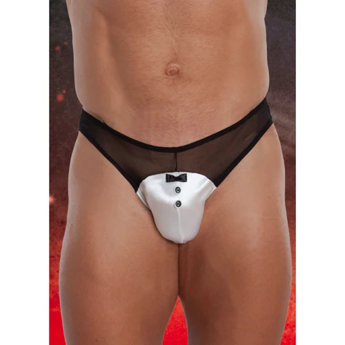 Мужские трусы SoftLine - Thong 4467, M/L (black/white)