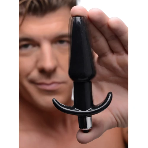 Анальная пробка с вибрацией Frisky Smooth Vibrating Anal Plug Black: Материал TPE