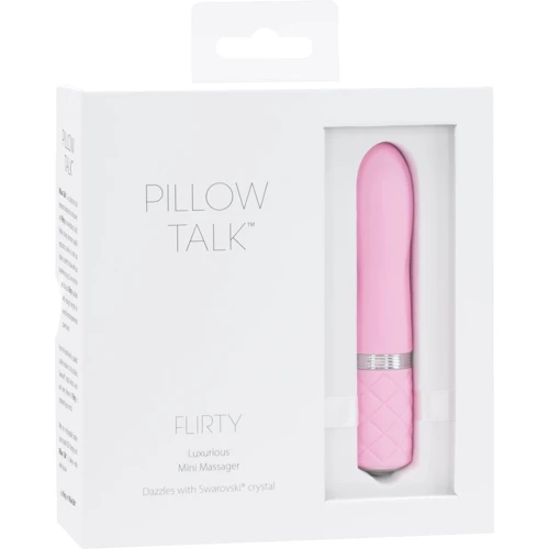 Роскошный вибратор PILLOW TALK - Flirty Pink с кристаллом Сваровски