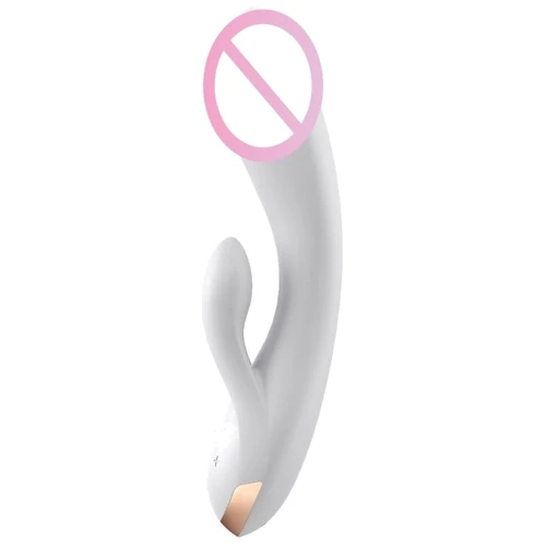 Смарт вибратор кролик с двойным отростком Satisfyer Double Flex White