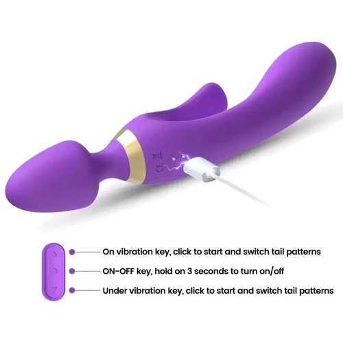 Вибромассажер BOSS of TOYS Boss Series - Magic Wand USB Purple 9 Function (BS5200027-1) фото 7