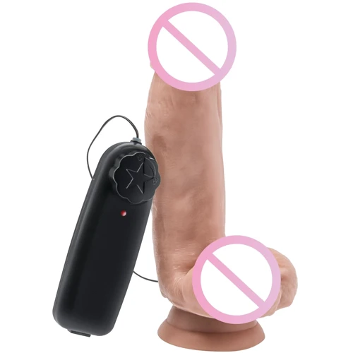 Реалистичный вибратор Cock 7 Inch W/ Balls Flesh 18x4,5 см